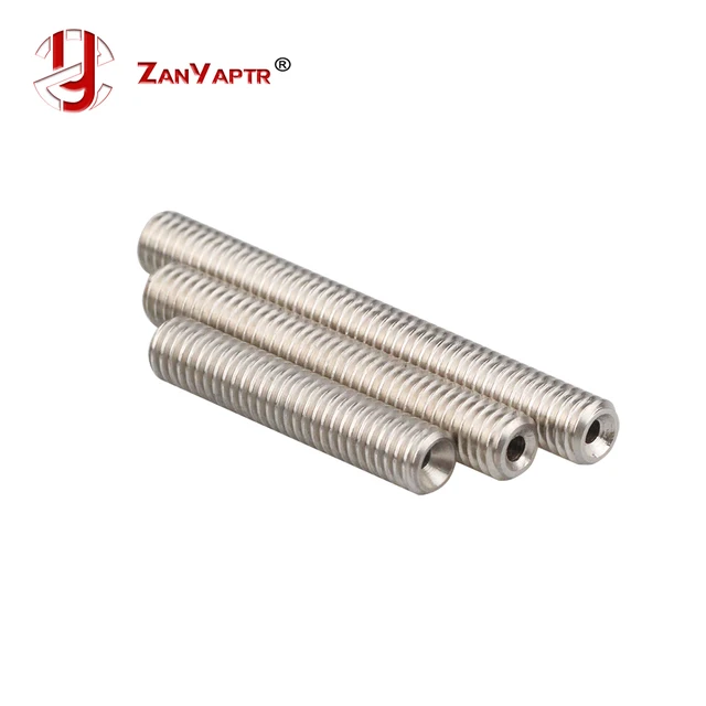 Modest 1pc M6*30 M6*50mm 3D printer Throat With PTFE Pipe Stainless Steel Feed Tube Nozzle Throat For 1.75mm Filament Makerbot MK8/MK9