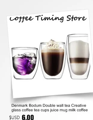 New Double Walled Glasses Bodum Double-deck Glass Mugs With Lid Bearable Temperature Difference 170 C High Egg Shaped Cup