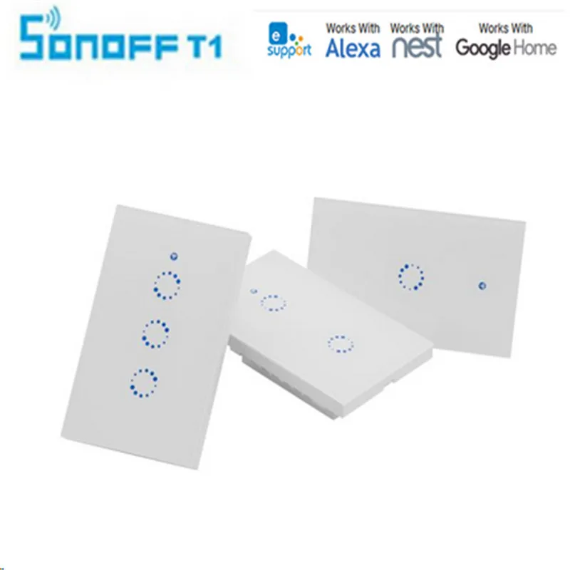 Sonoff T1 Uk Eu Us Wifi Rf App Touch Control Wall