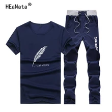 Новые модные короткие комплекты, мужские повседневные Костюмы с принтом для мужчин, костюм в китайском стиле, комплекты, футболка+ брюки, спортивная одежда для мужчин