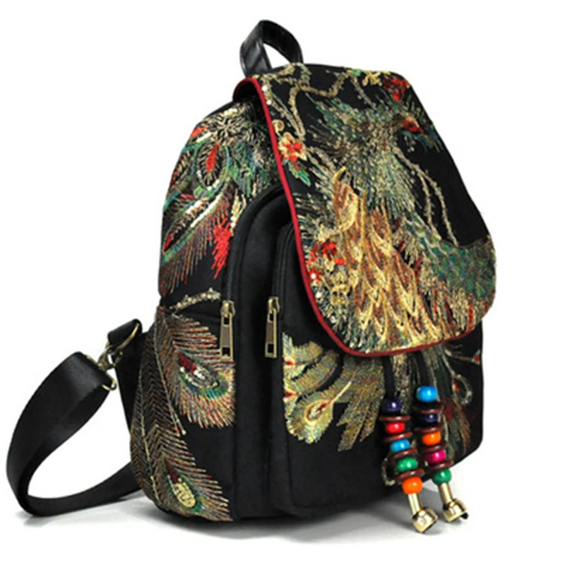 

Backpacks Fashion Embroidery Appliques Hombre Mochila Feminina Backpack Women Casual Travel Bags Back Pack National School Bag