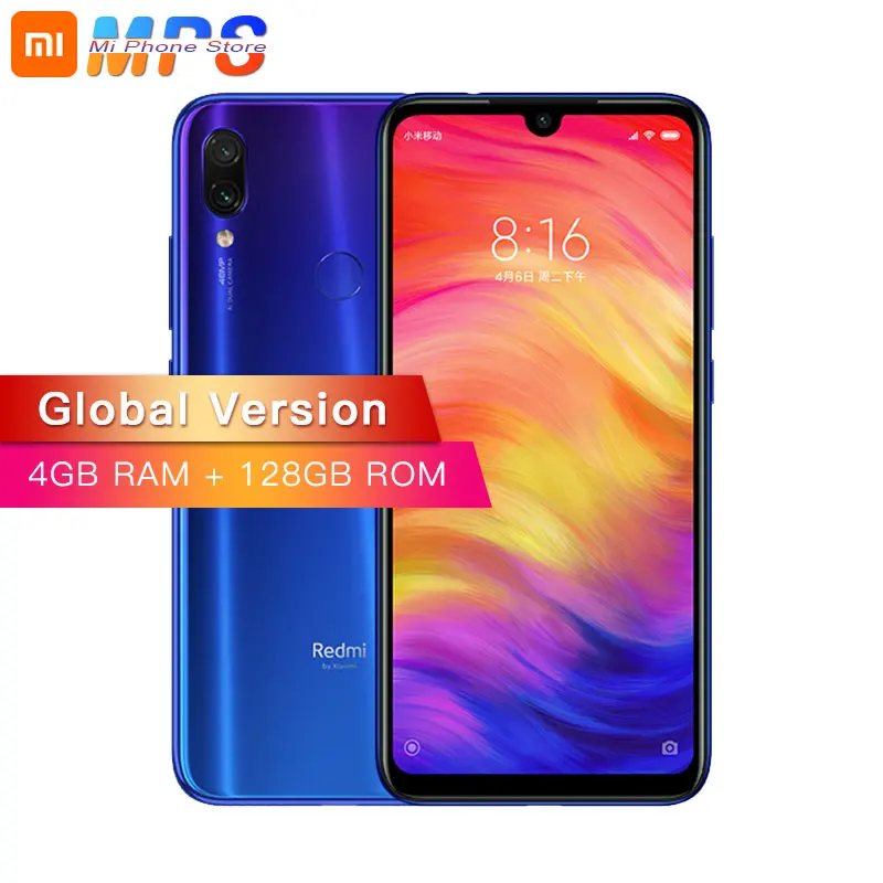 

Global Version Xiaomi Redmi Note 7 4GB 128GB Smartphone S660 Octa Core 4000mAh 6.3" 2340x1080 48+13MP Dual Camera Mobilephone