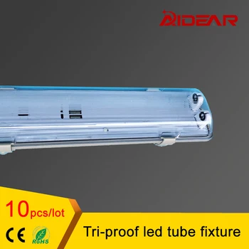 

4ft T8 LED 1.2M Tri-proof led tube fixture without 2pcs T8 led tube light waterproof dustproof explosionproof free shipping