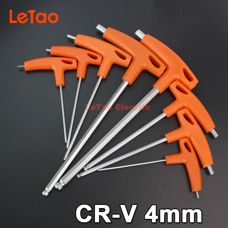 

1 PCS/LOT hand tools hex key allen wrench BALL FLAT head Non-slip metric 4mm allen hexagonal key high quality