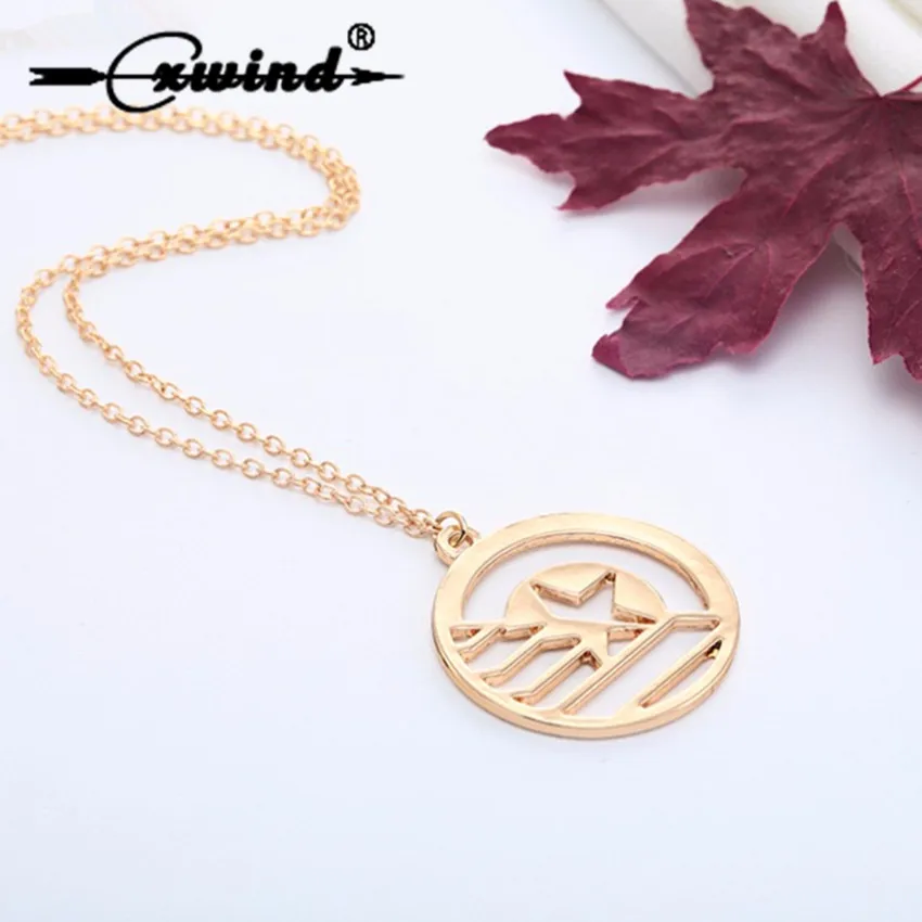 Cxwind Jóias STUCKY Capitão América Soldado Inspirado Colar Símbolo Perfume Estrela Jóias Colares Mulheres Bijoux Femme