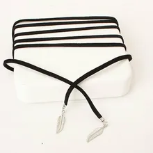 Модное ювелирное изделие в стиле Харадзюку, женское замшевое ожерелье, бархатное длинное регулируемое черное кожаное ожерелье, элегантное ожерелье