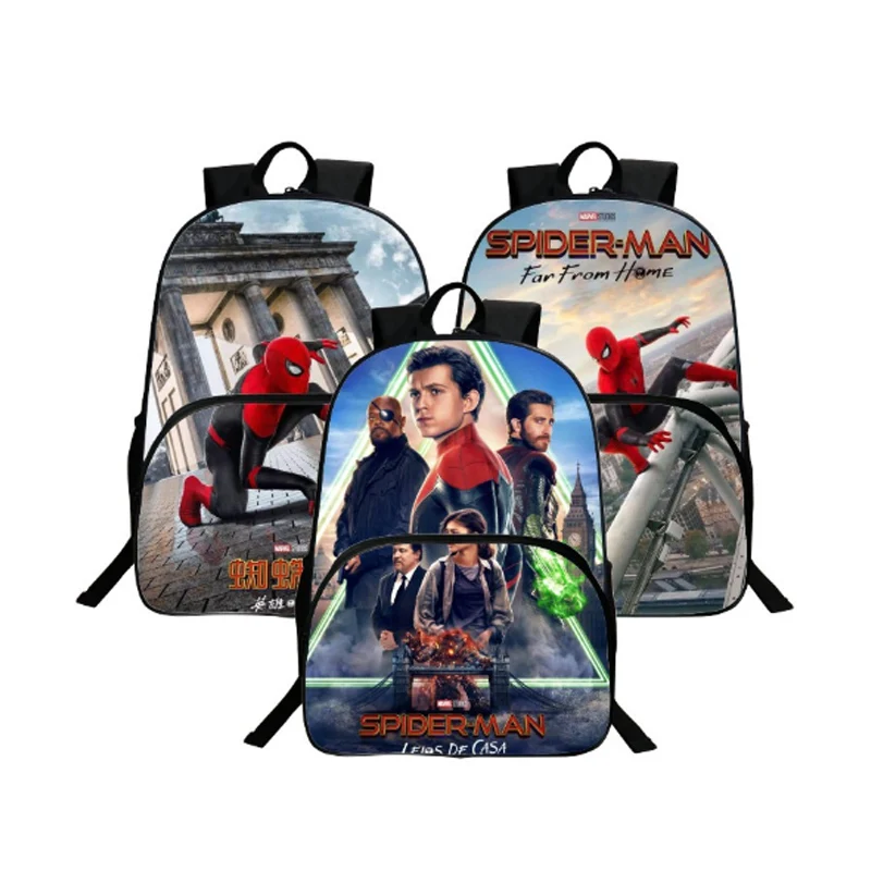 

Spider-Man: Far From Home Peter Parker Superhero Spiderman Homecoming Figure Students Laptop Backpack for Teenagers Travel Bag