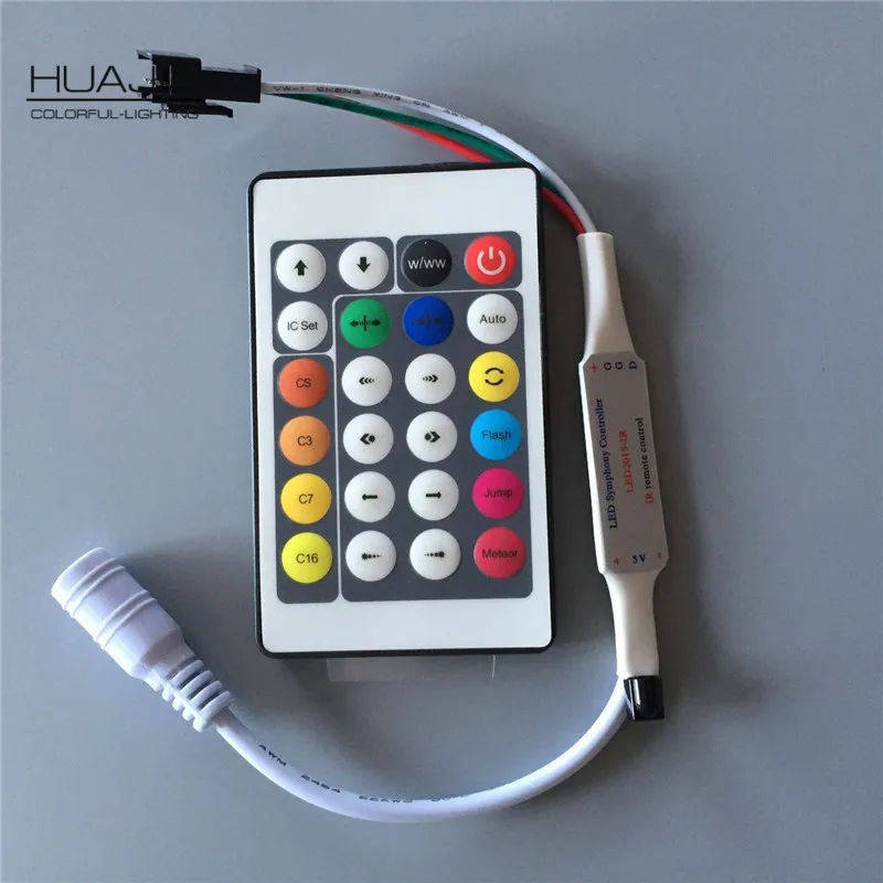 

Best Price 24Key DC12V DC5V Ws2811 IR LED Controller 63 Kinds Effects Led Pixel Controller For Led Pixel Strip Lighting