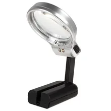 Multifunctional Desktop Handheld Magnifier Jewelry Loupe Adjustable Angle Reading Watch Repair Magnifying Glass LED Desk Lamp