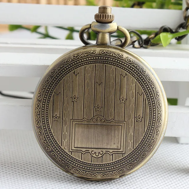 Fashion Bronze Mechanical Hand Wind Pocket Watch Pendant Fob Chain For Men Women Fashion Bronze Mechanical Hand Wind Pocket Watch Pendant Fob Chain For Men Women