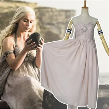 

Epic theatre Game Of Thrones A Song of Ice and Fire Daenerys Targaryen Cosplay Costumes Dress Halloween Factory price