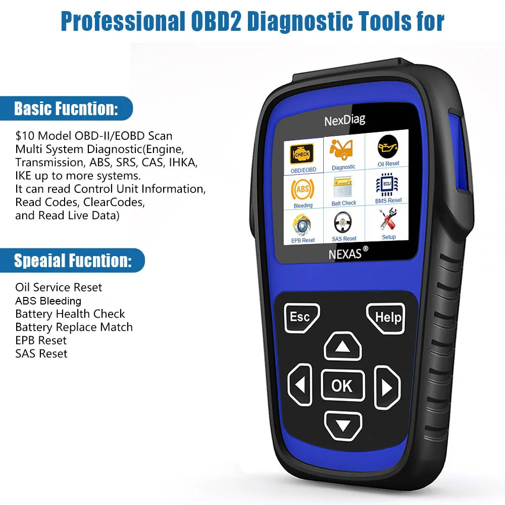 Nexas ND606 OBD2 сканер Авто Диагностический ABS Bleed аккумулятор EPB SAS сброс масла для CLA GLA