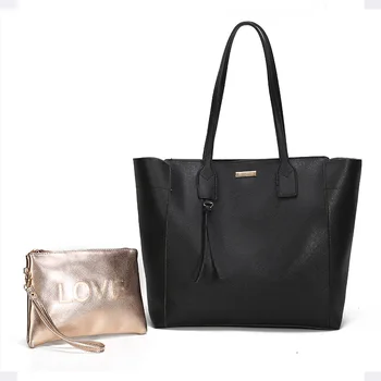 

WxfbBaby 2pcs New fashion clutch bucket bag Fashion grey black Wine shoulder Bags Women's Female bag factory leather Hand bags