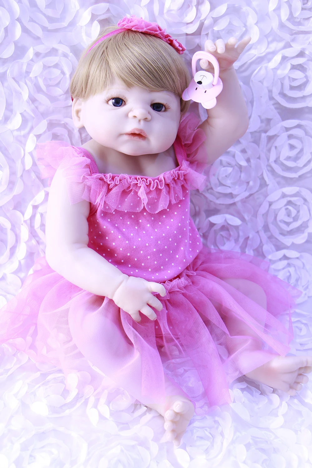 Супер красивые 55 см около 22 &quotцельные силиконовые Bebes Reborn Bonecas девочка играть