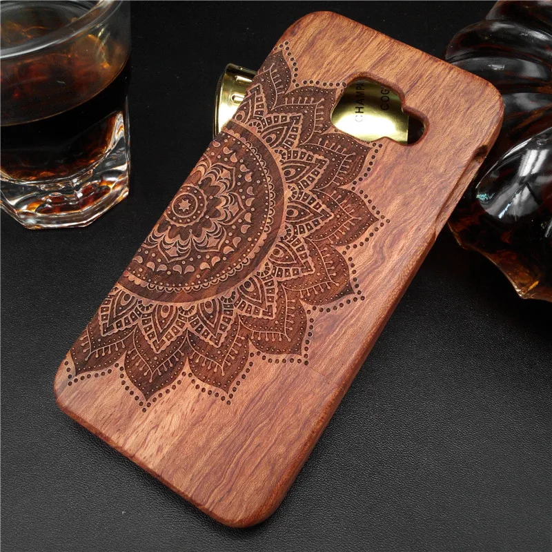 

LTS Natural Wood Case For Samsung A3 2016 Original Real Wood Grain Back Cover Laser Graving Coque For Samsung A5 2016 A7 S8 Case
