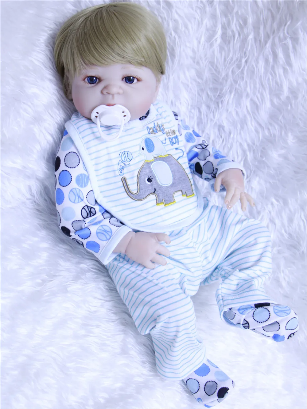 55 см силиконовая кукла reborn baby boy игрушка как настоящая живая для новорожденных
