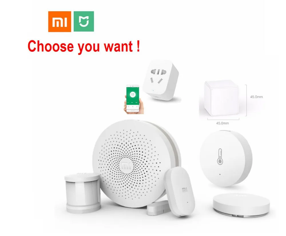 Xiaomi Smart Home Kit Mijia Gateway Door Window Human Body Sensor Temperature Humidity Sensor Wireless Switch Zigbee Socket cube|set body|set kitset switch - AliExpress