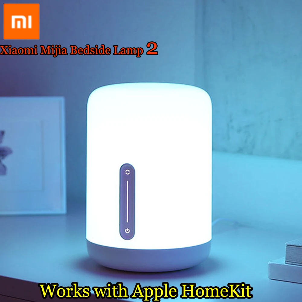 

2018 New Xiaomi Mijia Bedside Lamp 2 Light WiFi/Bluetooth LED Light Smart Indoor Night Light Works with Apple HomeKit