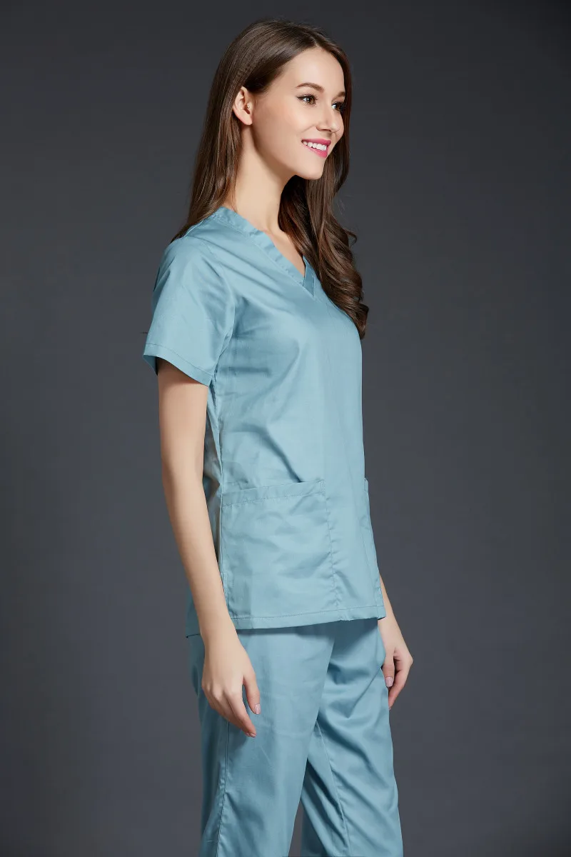 Высококачественная Спецодежда для врача медсестры с короткими рукавами Летний больничный медицинский салон красоты спа наборы скрабов хирургическая медицинская униформа