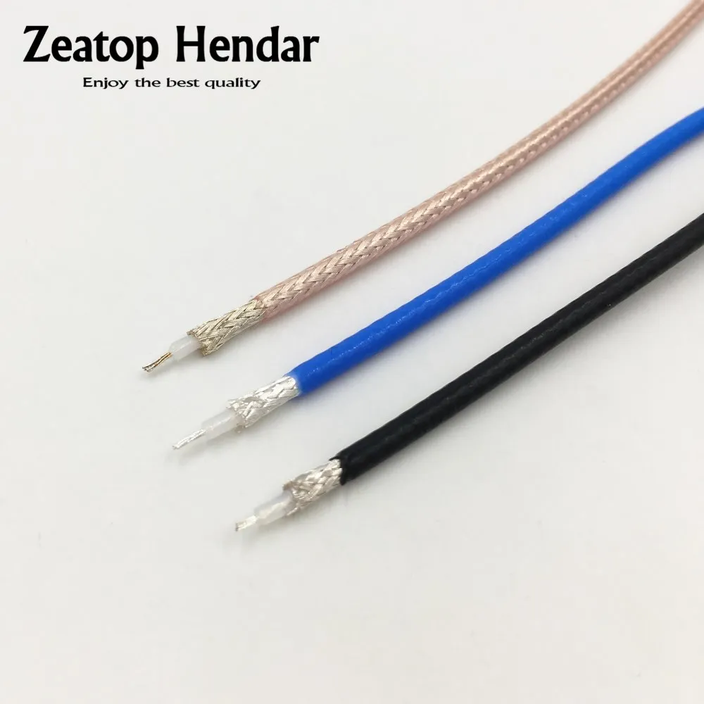 Conector de Cable RF RG316 de 50ohm, M17/113, de Cable blindado Pigtail de alta calidad, Color azul, negro y marrón|Conectores| - AliExpress
