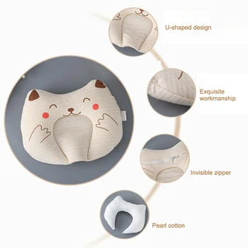 

Newborn Baby Pillow Cartoon Animals Anti-rollover Pillow Baby Sleep Pillow Breathable Sweat Positioning Pillow 0-1Y