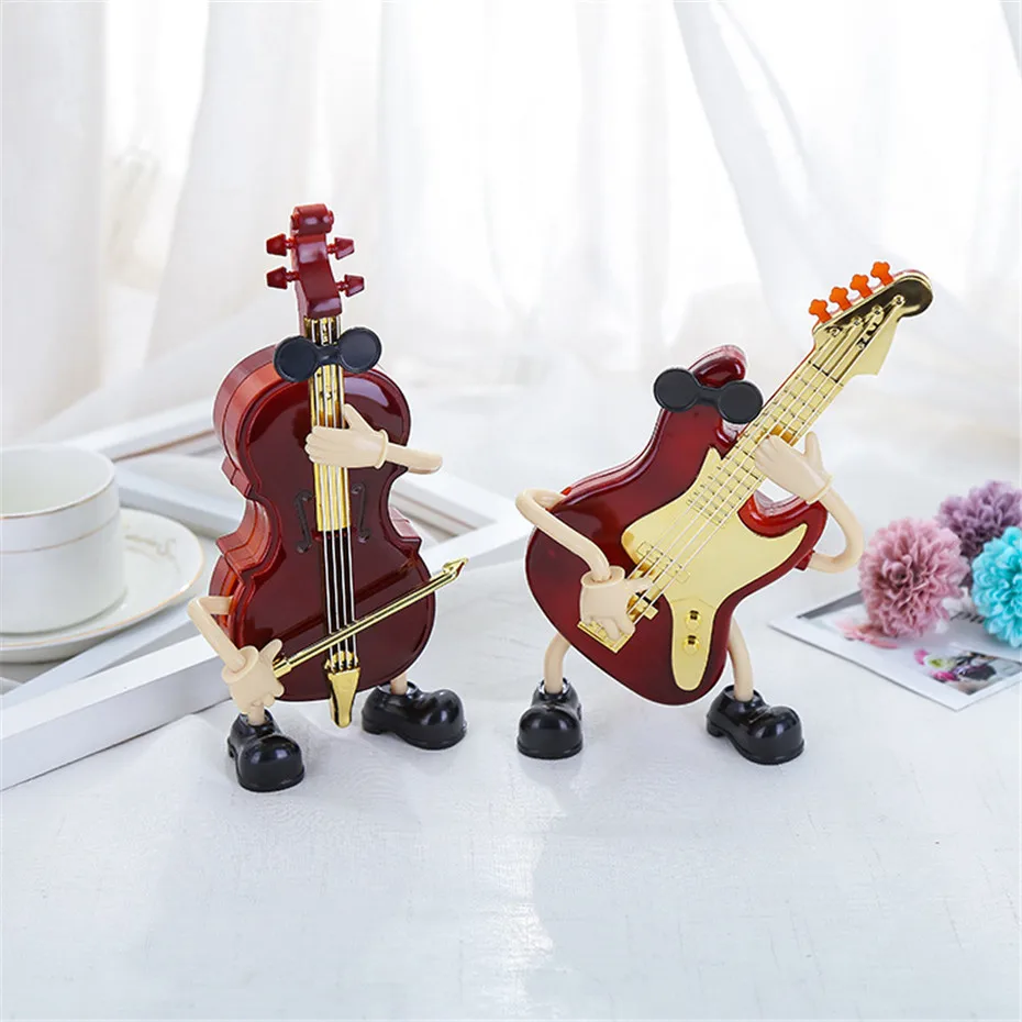 Cello Guitar Cartoon Music Box Home Decoration Gift For Girl Friend Daughter Children's Day Christmas Luxury Cute Model (6)
