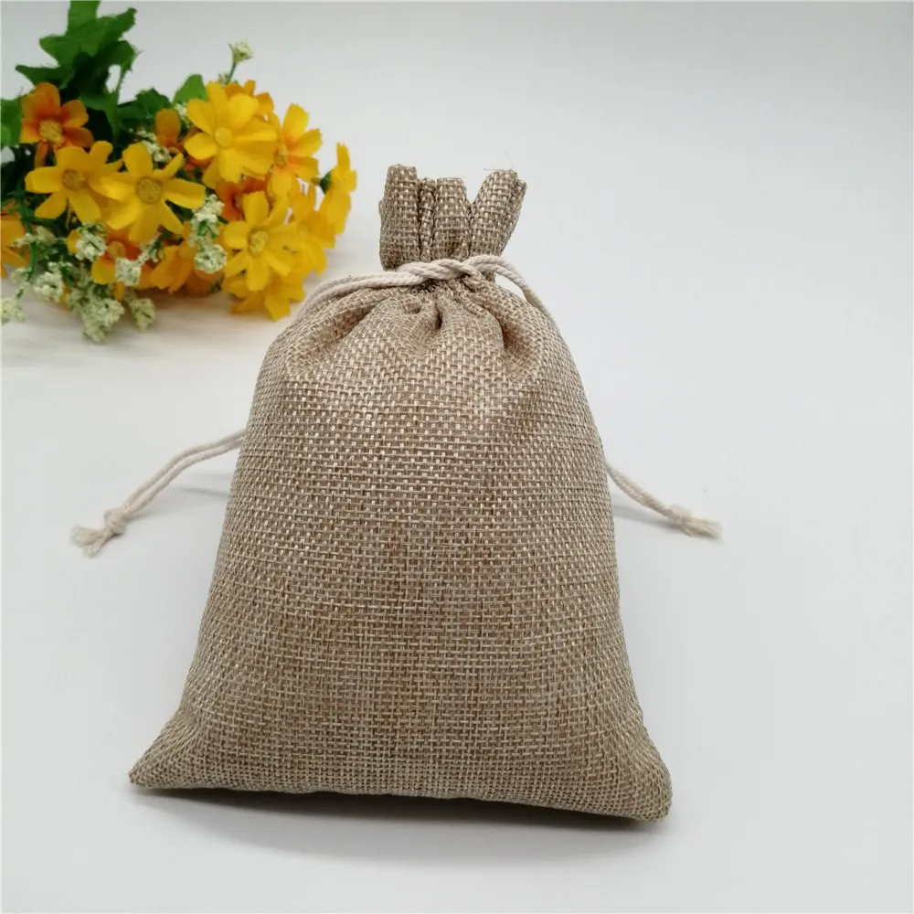 25pcs Petits Sacs en Tissu Sachet Coton 13x18cm Sac Toile de Jute