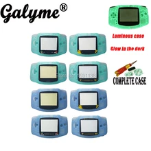 Зеленый и голубой цвет Fit gameboyadvance светятся в темноте Пластик В виде ракушки случае Корпус w/Экран для гпоб световой крышка boy Advance