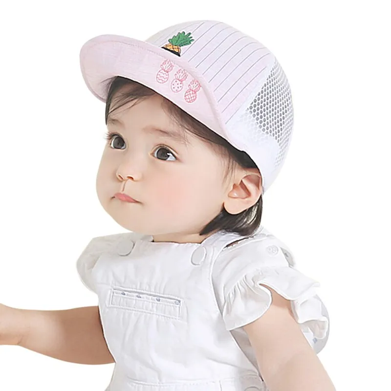 Summer Fashion Striped Baby Hat Cotton Baby Boy Cap Adjustable Infant
