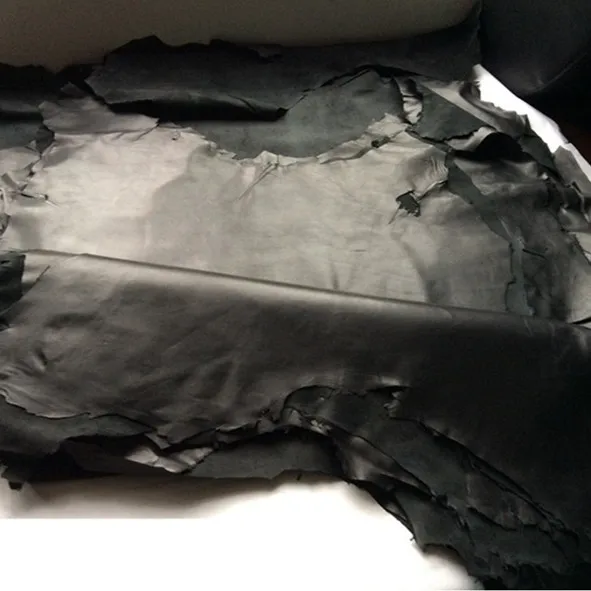 

black washed goat real grain leather quality A grade genuine leather soft sheep skin whole spelt leather for gloves clothing