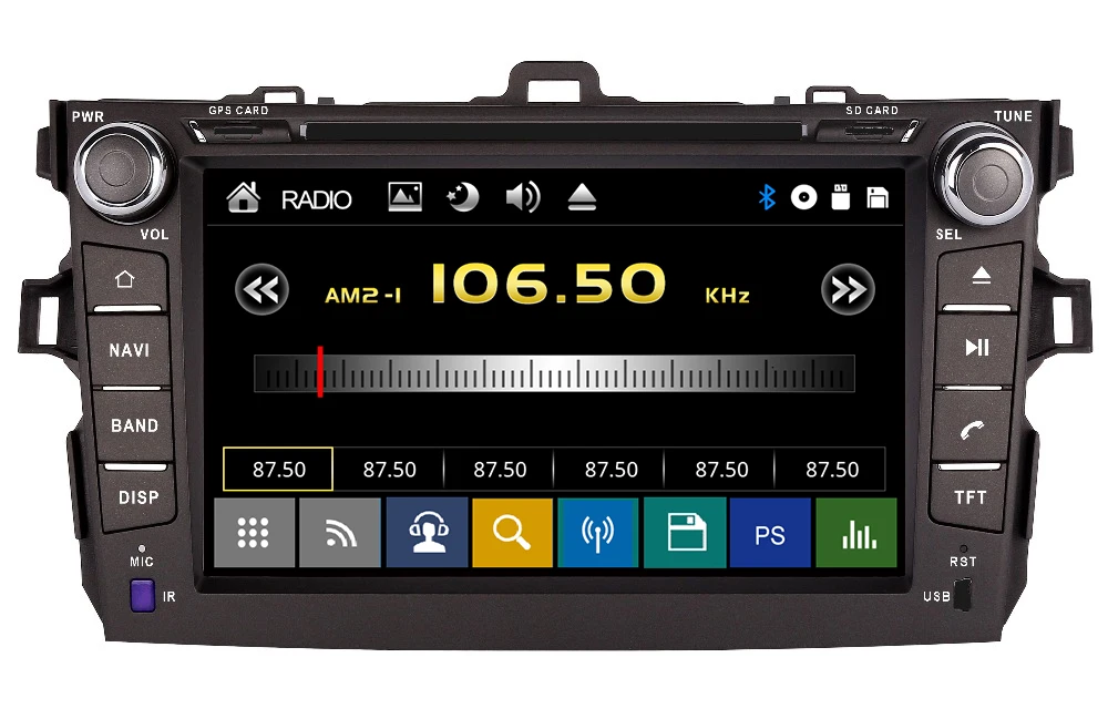 Top 8" Car DVD player with GPS(optional,audio Radio stereo,BT/TV,car multimedia headunit for TOYOTA COROLLA 2006 2007 2008 2009 2011 2