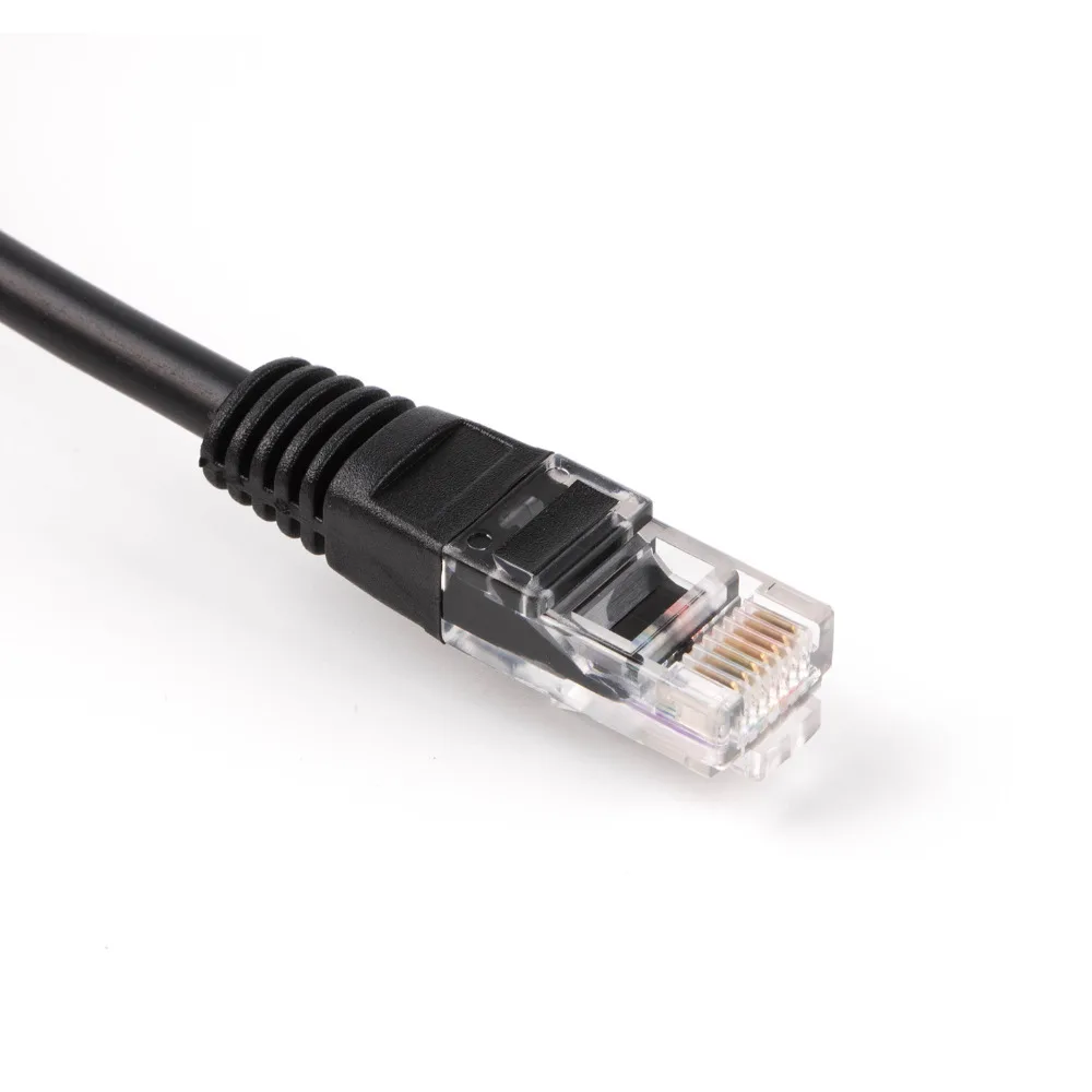 RJ45 Cat5e CAT6 к RS232 DB9 консольный кабель маршрутизатора|Компьютерные кабели и разъемы|