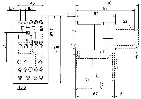 3RT1023/3RT1024/3RT1025/3RT1026 контактор переменного тока