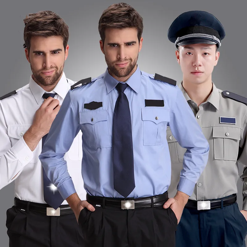 Hotel Doormen Staff Work Wear Mens Long Sleeve White Security