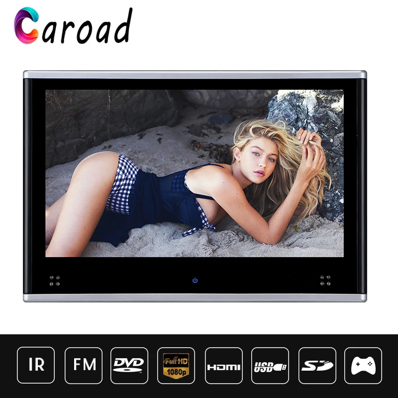 

10.1 Inch HD Touch Screen Car Headrest Monitor DVD Video Player USB/SD/HDMI/IR/FM Game Remote Control TFT LCD Digital Display