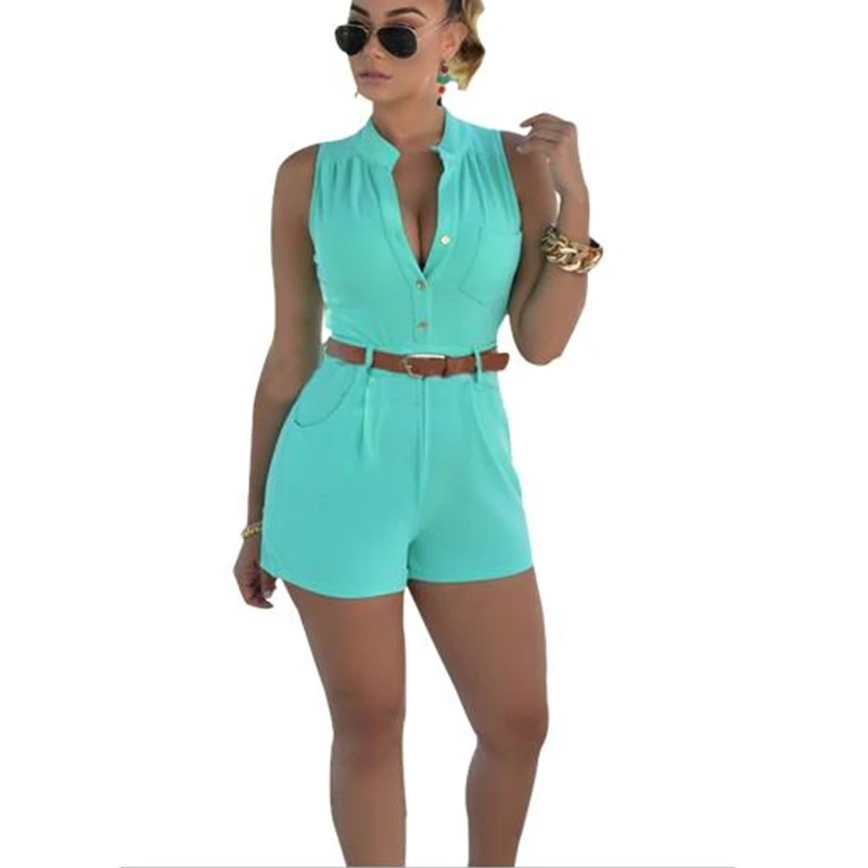 2018 г. летние пикантные Playsuit Для женщин Повседневное тонкий комбинезоны