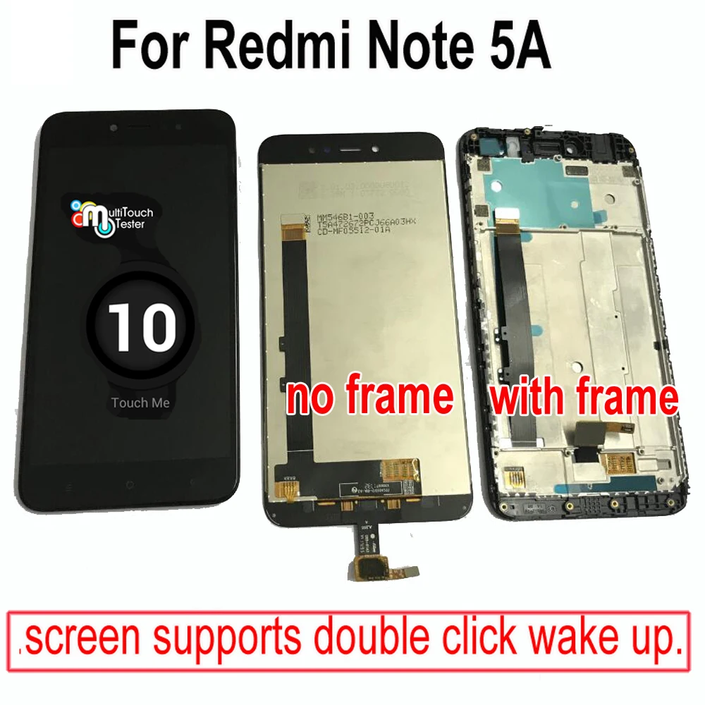 

5.5" AAA Quality Display For Redmi Note 5A LCD Touch Screen Digitizer With Frame for Xiaomi Redmi Note 5A Prime LCD Y1 / Y1 Lite