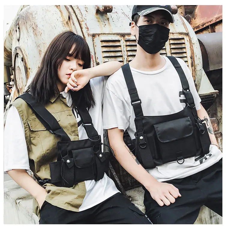 Tactical Chest Bag New Fashion Bullet Hip-Hop Vest Chest Rig Bags Oxford  Cloth Unisex Women Waist Pack Streetwear Belt Pouch Bag - AliExpress