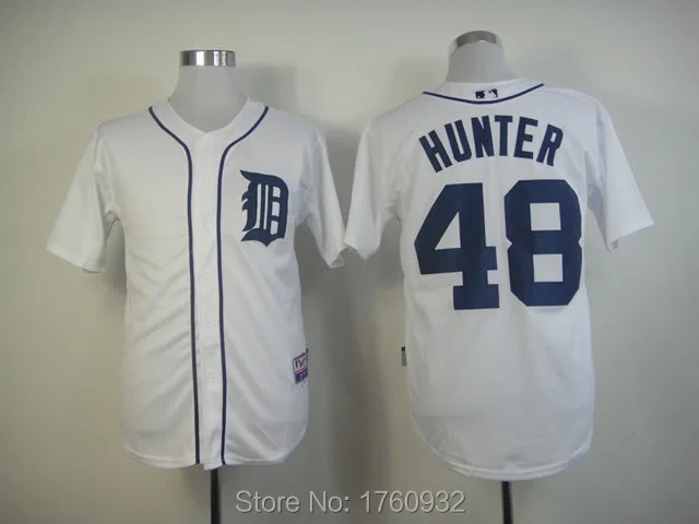 Baseball Jersey Detroit Tigers Jersey 48 Torii Hunter Jersey Cool Base White (2)