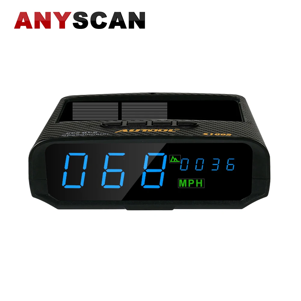 AUTOOL X100S GPS Car Solar Digital Meter GPS HUD KM/H MPH Speedometer