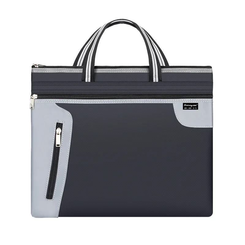 

A4 portable canvas file bag, customized file bag and briefcase for conference and training, logo printing advertisement