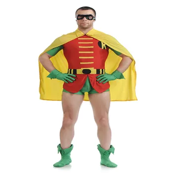 

Batman Robin Cosplay Costume Man Bodysuit Spandex Lycra Nylon Zentai Full Body Skin Tight Suit Halloween Party Bodysuit