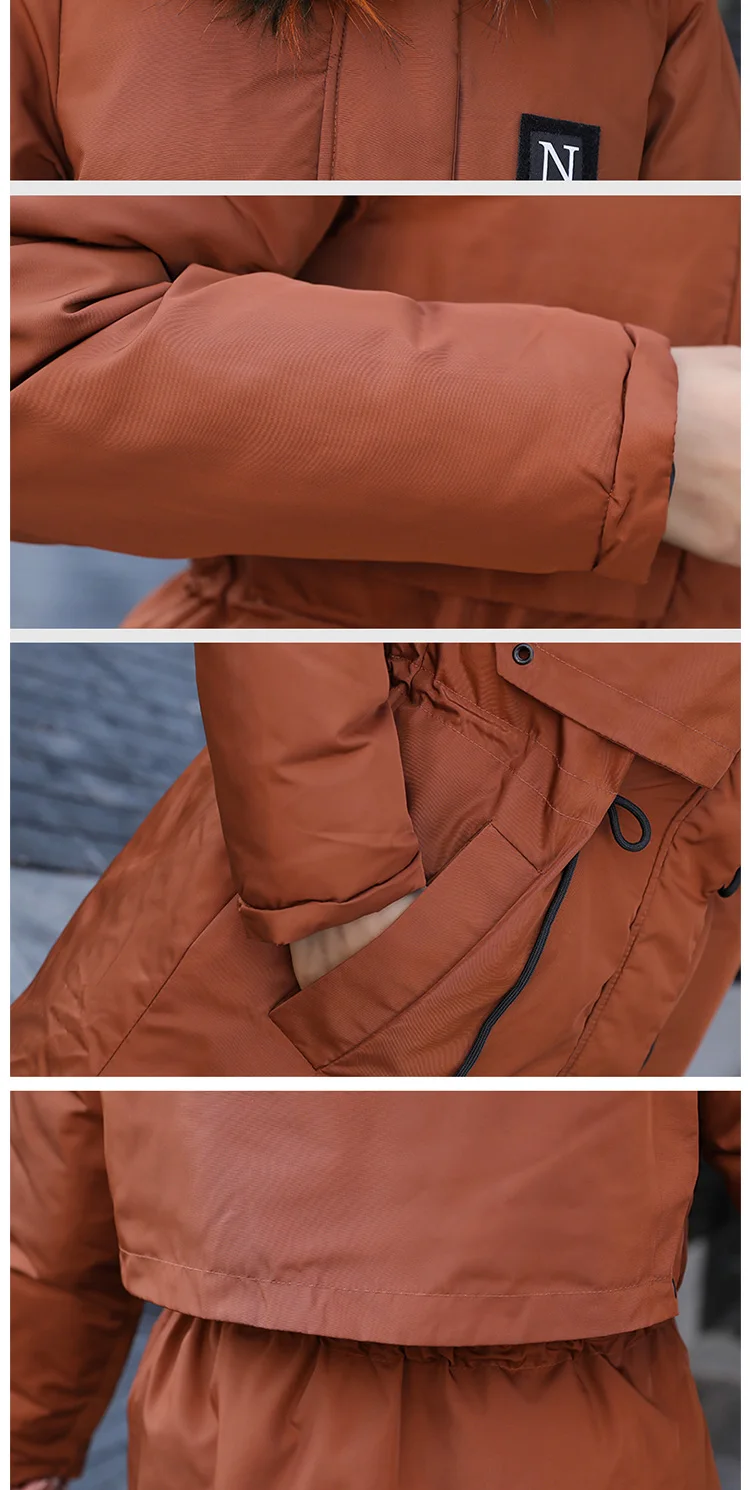 AYUNSUE Новое поступление женская зимняя парка куртки двухсторонняя одежда пуховое хлопковое Стеганое пальто женские длинные тонкие ватные куртки