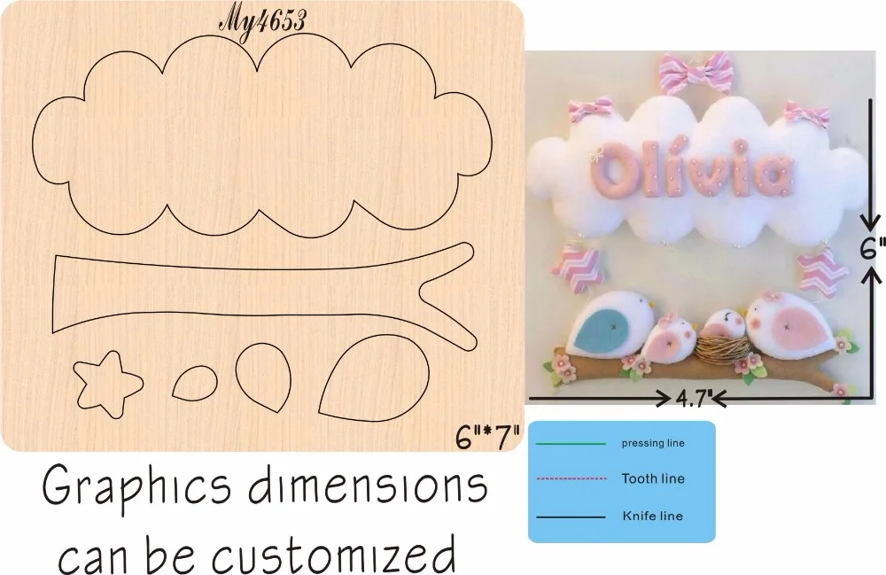Ornament 1 Wooden die New Compatible MY The details are size mold graphic | Дом и сад