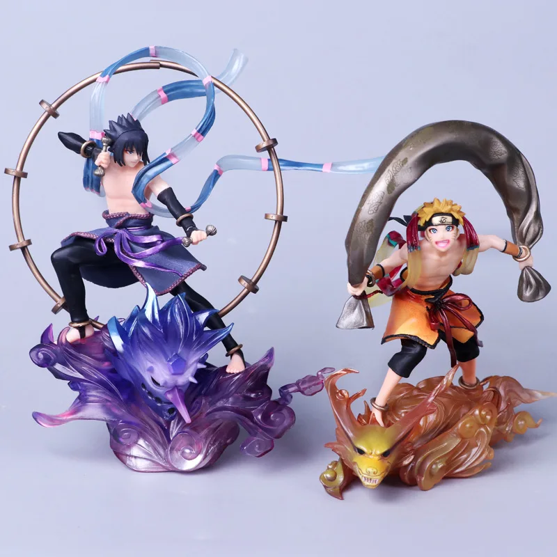 Новинка ПВХ G.E.M Remix Fujin Naruto Raijin Sasuke фигурка аниме статуи Наруто Модель игрушка подарок для мальчика коллекционные вещи