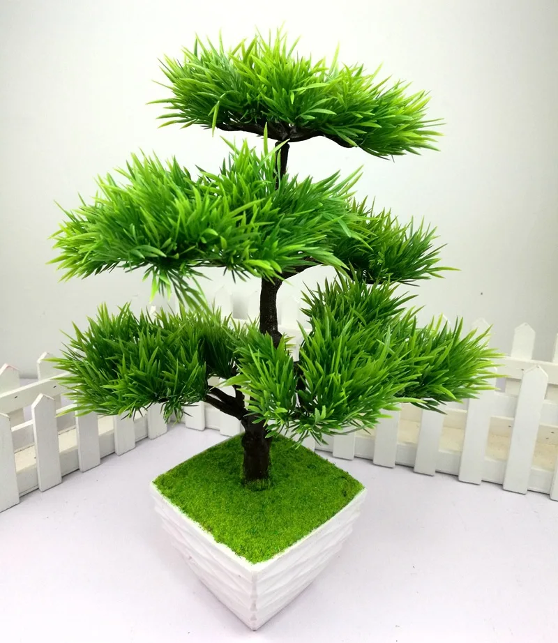 Bonsái Artificial Perfk – Planta Decorativa Verde Claro 26x26 Cm | Sin Mantenimiento, Para Interior