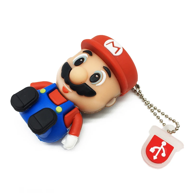 Usb 2,0 usb falsh drive 128 ГБ usb-диск 4 ГБ 8 ГБ 16 ГБ 64 ГБ флеш-накопитель Super Mario 32 Гб Флешка милый мультфильм