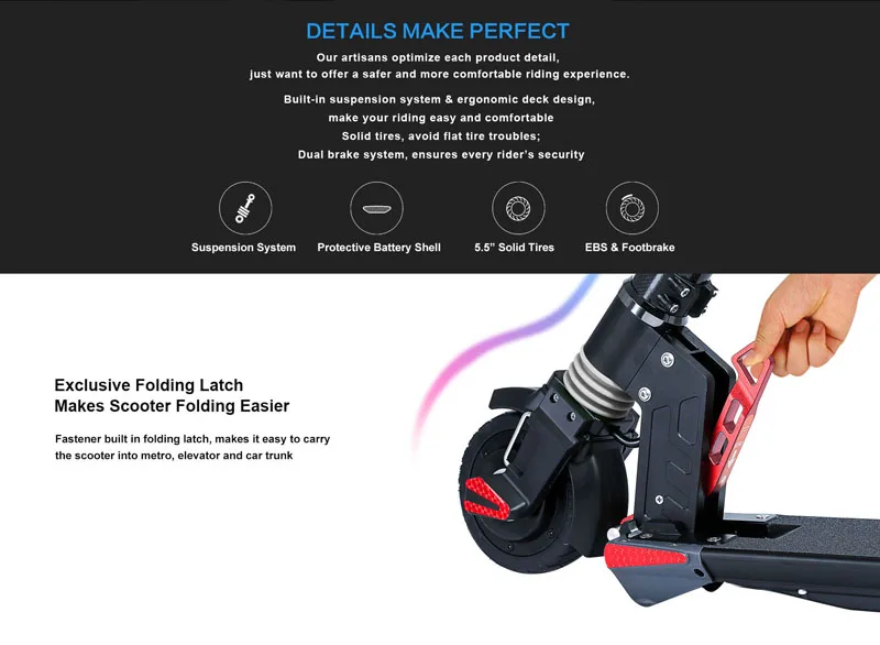 Excellent 500W LG 10.4AH Dual Motor Foldable Electric Scooter Carbon Fiber Skate Board Folding Bike Kick Scooter powerful electric bicycle 10