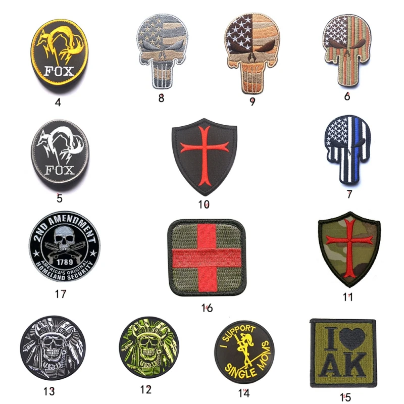 

Crossbones Attack Police Dog Army Badge Morale Tactical Patch Armband Patches New