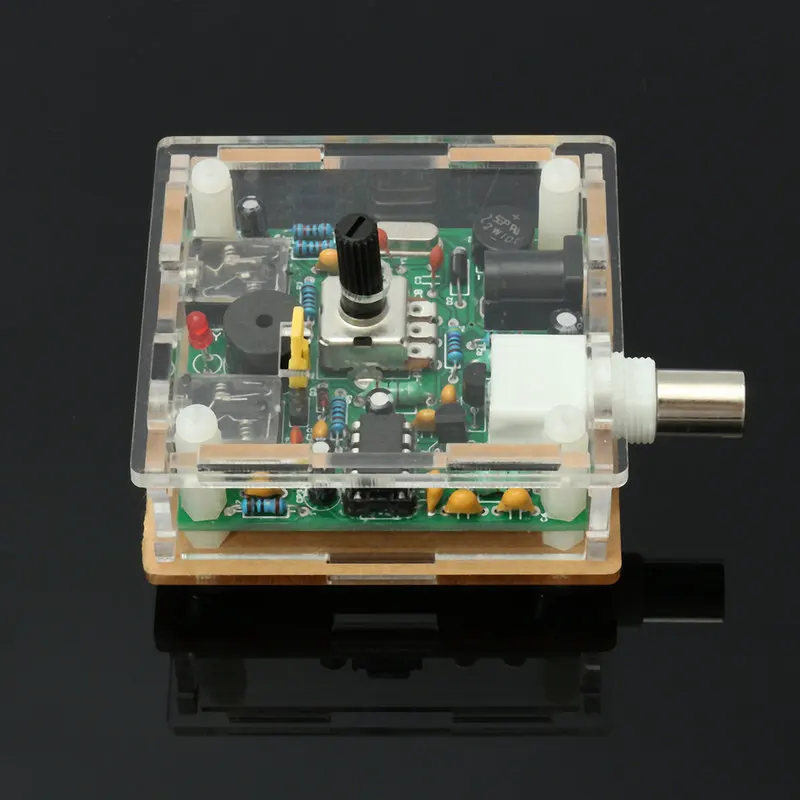 Assembled DC 9-13.8V S-PIXIE CW QRP Shortwave Radio Transceiver 7.023Mhz+ Acrylic Case интегральная микросхема qrp tune diy 1 30 cw